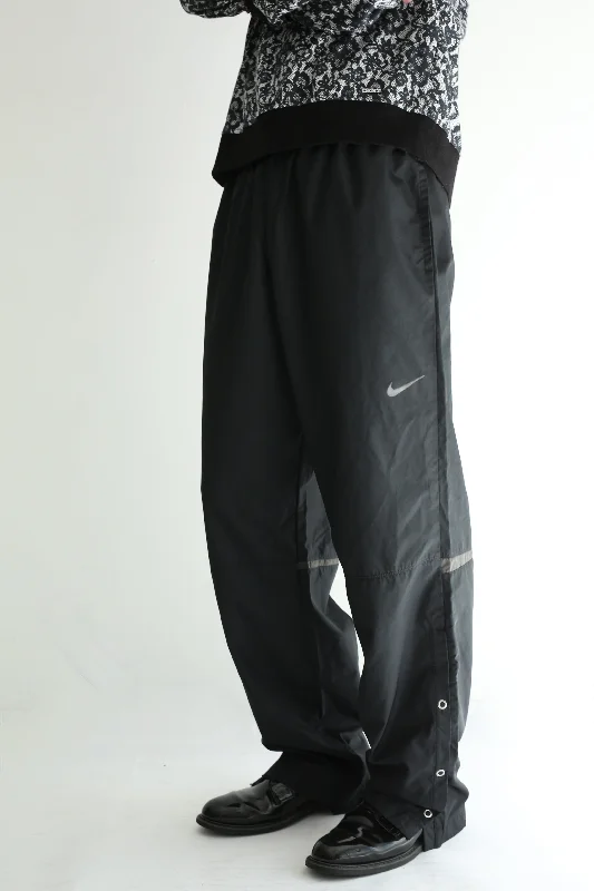 Custom Drawstring Pants-NIKE SNAP BUTTON TRACK PANTS