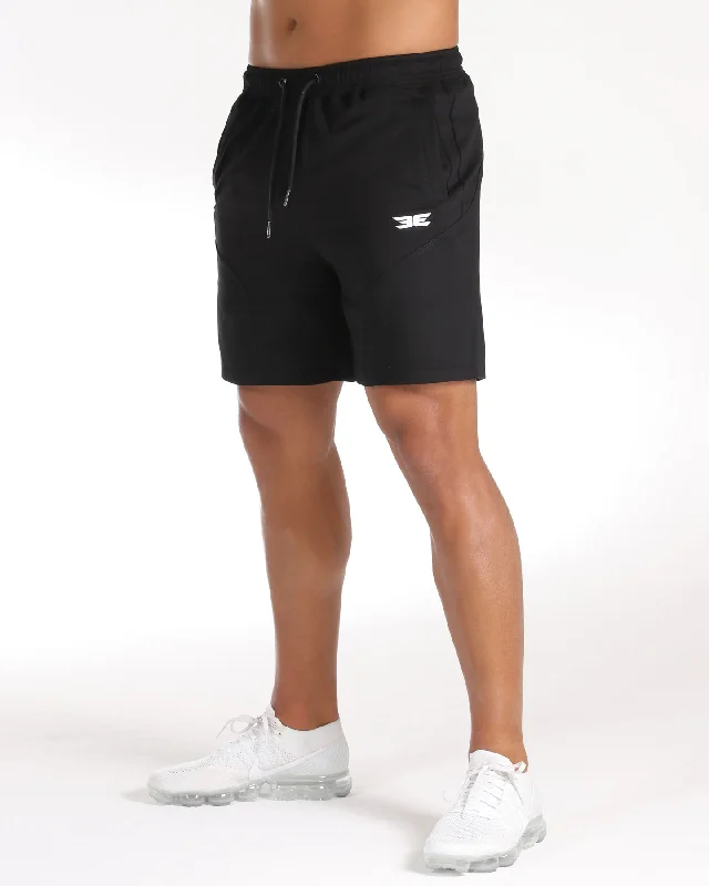 Custom Long Shorts for Men-360 Shorts - Black