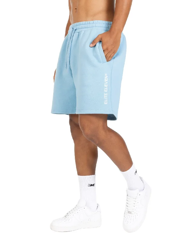 Custom Shorts with Adjustable Waist-Men's Registered Shorts - Light Blue