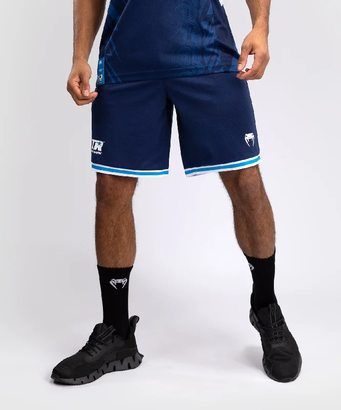 Custom Shorts for Construction Workers-Venum X Top Rank Original Men's Basketball Shorts - Navy Blue