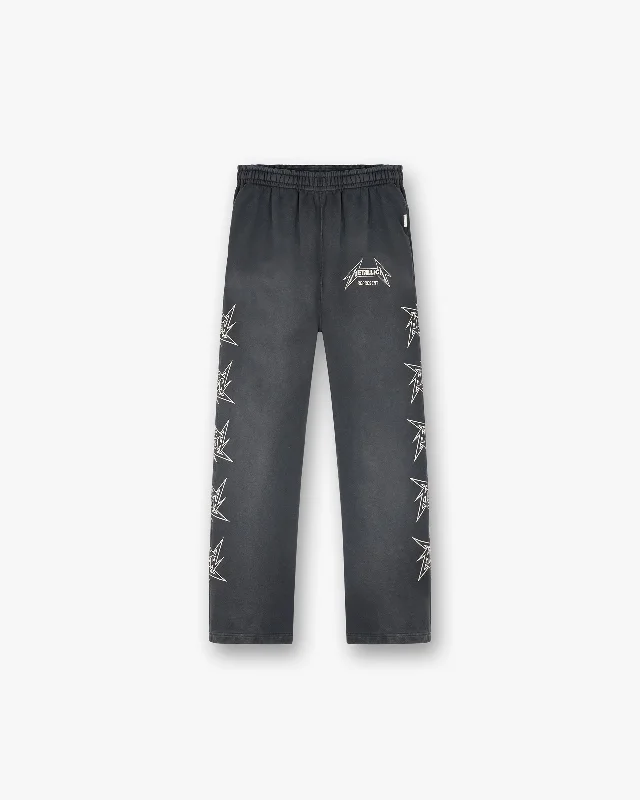 Custom Casual Fit Pants-Represent X Metallica™️ Local Crew Sweatpant - Stained Black