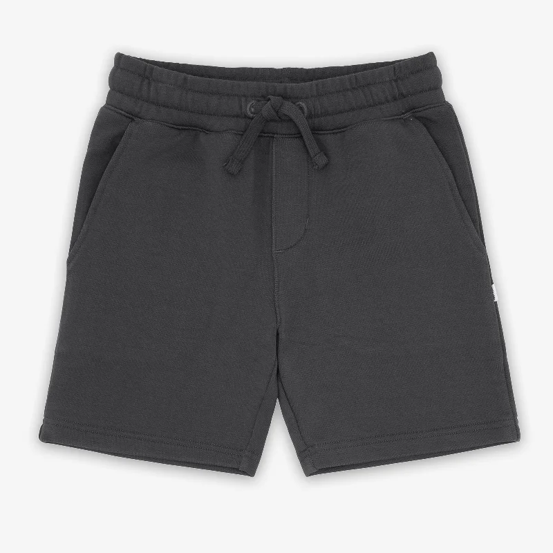 Custom Shorts for Retail Workers-Washed Black Drawstring Shorts