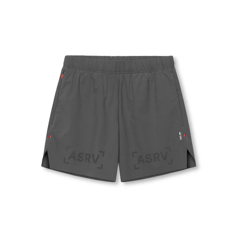 Custom Shorts with Cargo Pockets-0737. Ripstop 6" Perforated Short - Space Grey