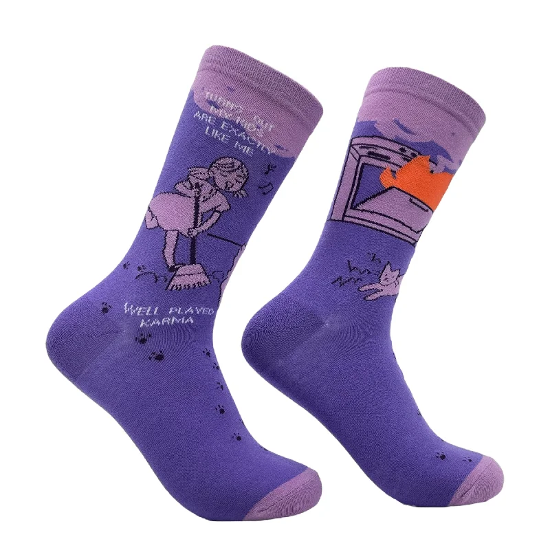 Custom Personalized Socks-Women's Turns Out My Kids Are Just Like Me Well Played Karma Socks