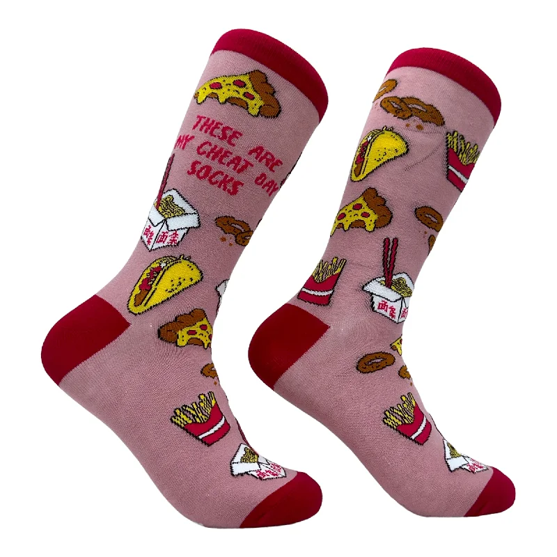 Custom Cozy Knit Socks-Women's These Are My Cheat Day Socks Socks