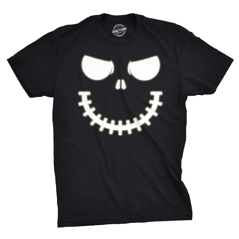 Custom T-Shirts for Business Promotion-Skeleton Zipper Pumpkin Face Men's T Shirt