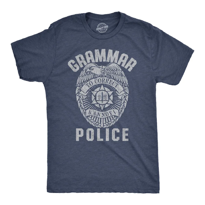 Custom T-Shirts for Traveling-Grammar Police Men's T Shirt