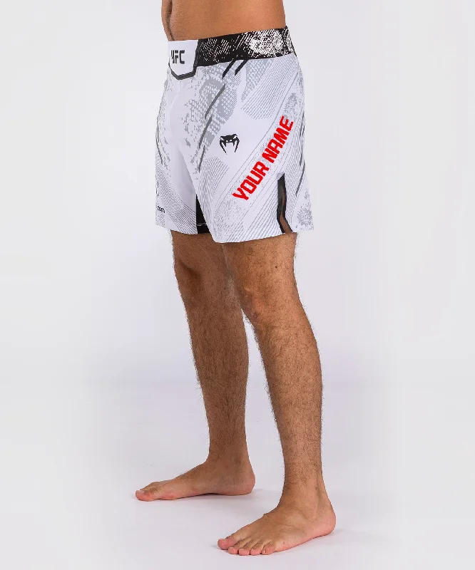 Custom Soccer Shorts-UFC Adrenaline by Venum Personalized Authentic Fight Night Men's Fight Short - Short Fit - White