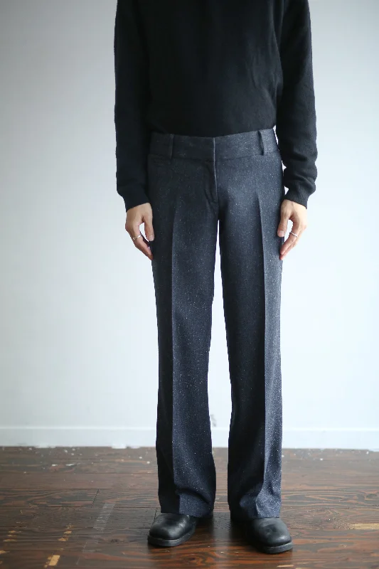 Custom Logo Pants-90's  TWEED STRAIGHT TROUSERS