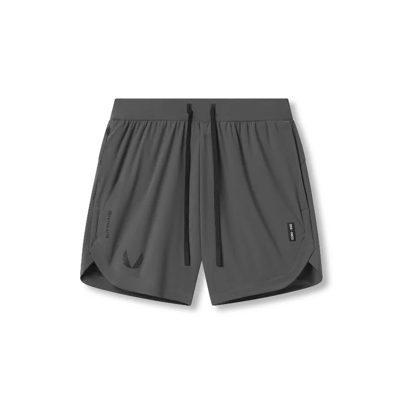 Custom Shorts with Athletic Branding-0823. Tetra-Lite® 7" Linerless Short - Space Grey "Wings"