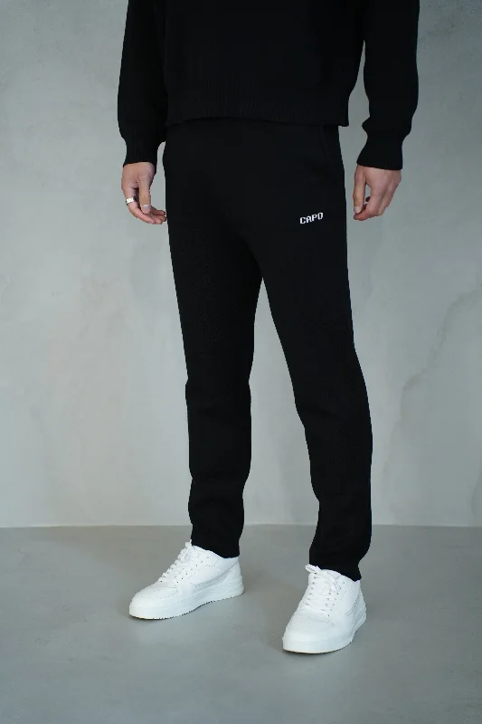 Custom Safety Pants-Capo Knitted Joggers - Black