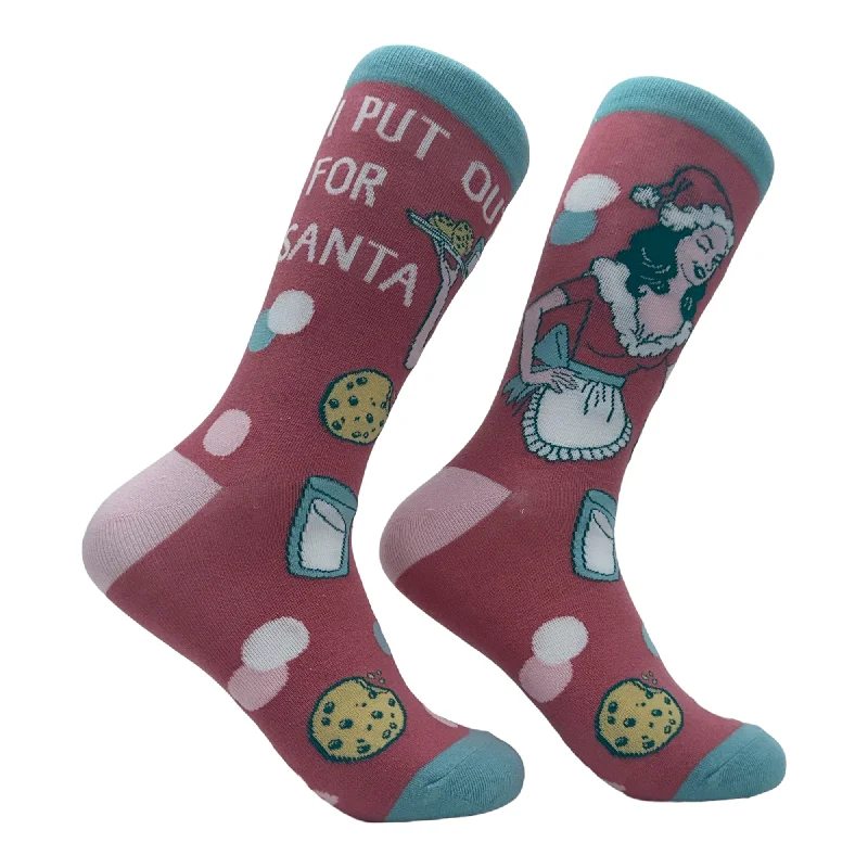 Custom Thermal Socks-Women's I Put Out For Santa Socks