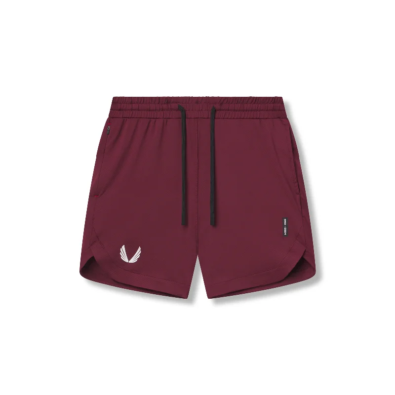 Custom Sports Shorts for Men-0994. AeroSilver® 7" Linerless Short - Crimson