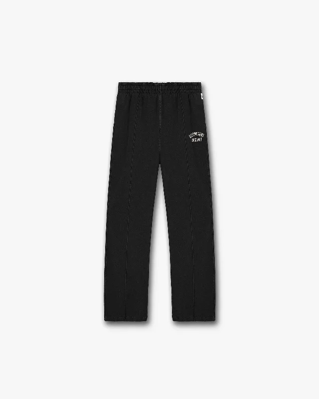 Custom Breathable Pants-England Applique Sweatpant - Jet Black