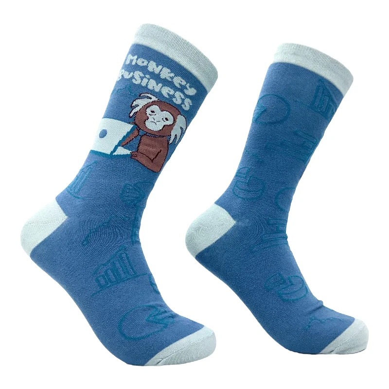 Custom Ski Socks-Men's Monkey Business Socks