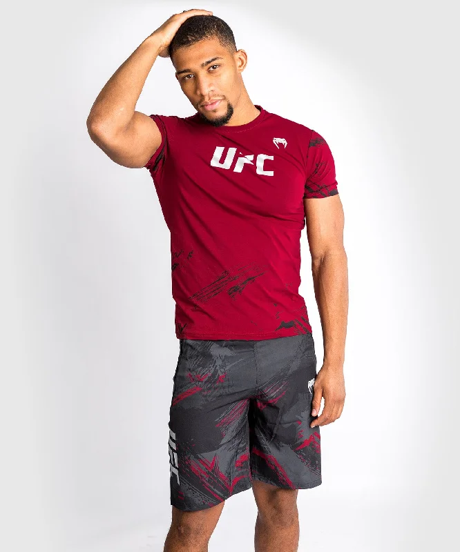 Custom Shorts with Geometric Patterns-UFC Venum Authentic Fight Week 2.0 Men’s Performance Short - Black/Red