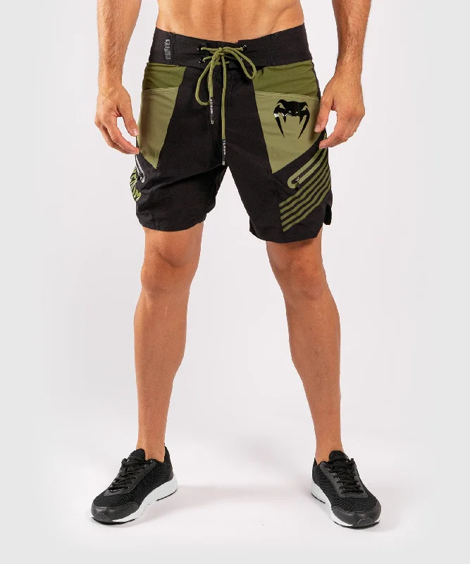 Custom Workout Shorts-Venum Cargo Boardshorts - Black/Green