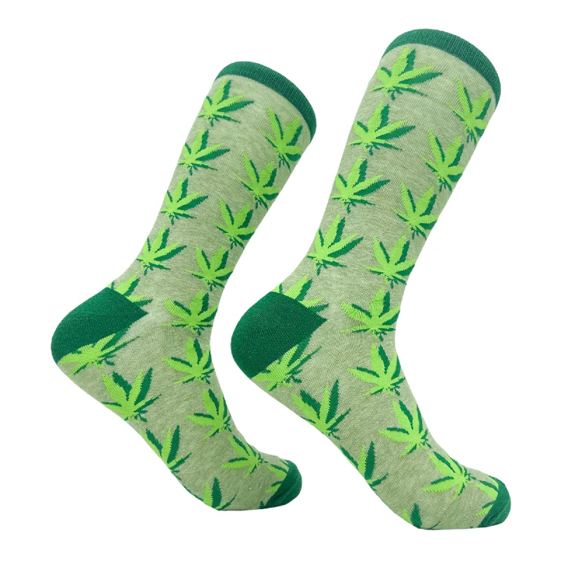 Custom Crew Socks-Men's Cannabis Columns Socks