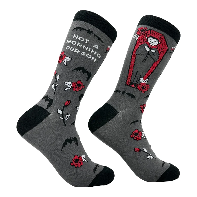 Custom Fitness Socks-Men's Not A Morning Person Socks