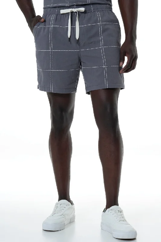 Custom Shorts with Velcro Straps-Pull On Shorts _ 154550 _ Charcoal