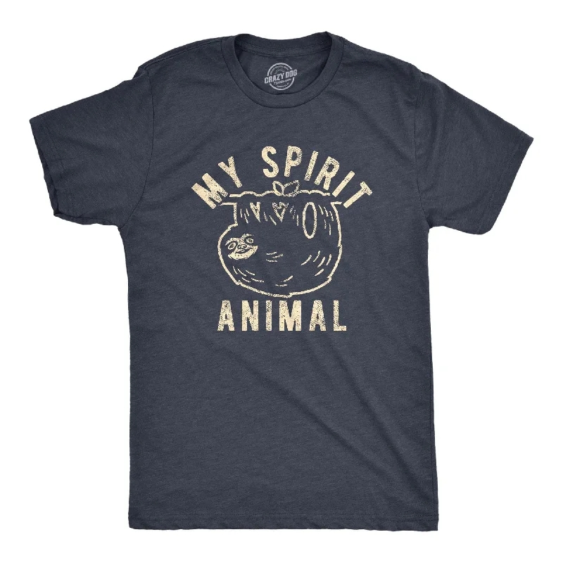 Custom T-Shirts for Running-My Spirit Animal: Sloth Men's T Shirt