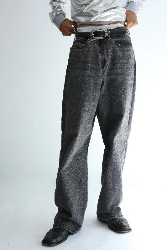 Custom Basketball Pants-DENIM FLARE PANTS