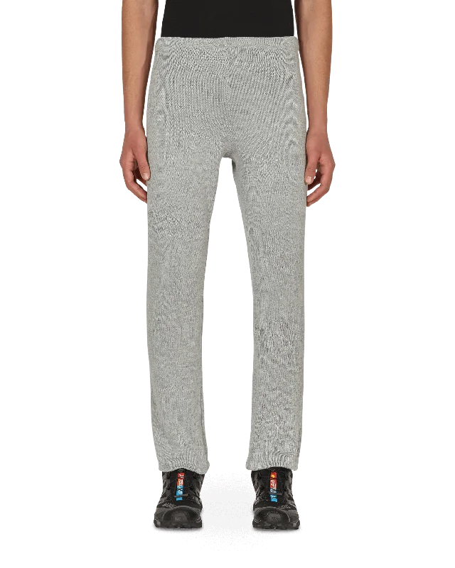 Custom Bootcut Pants-Knitted Underlayer Long Pants Grey