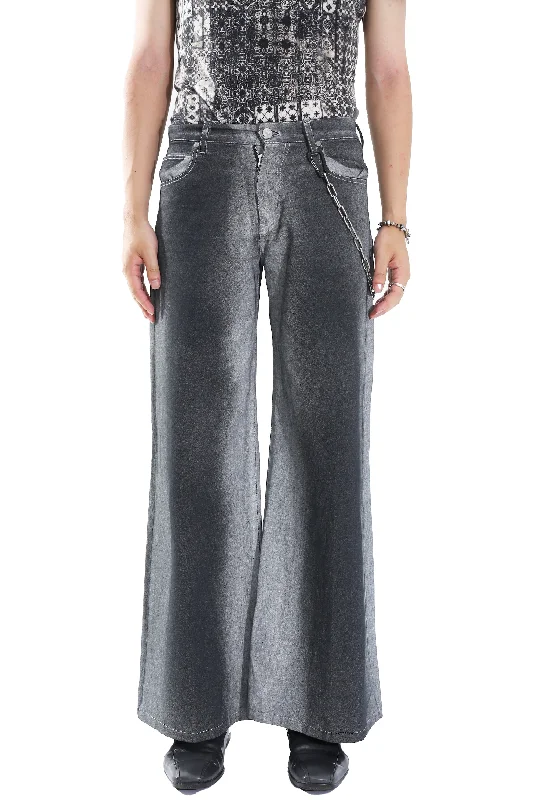 Custom Daily Wear Pants-JEAN PAUL GAULTIER FADED FLARE PANTS