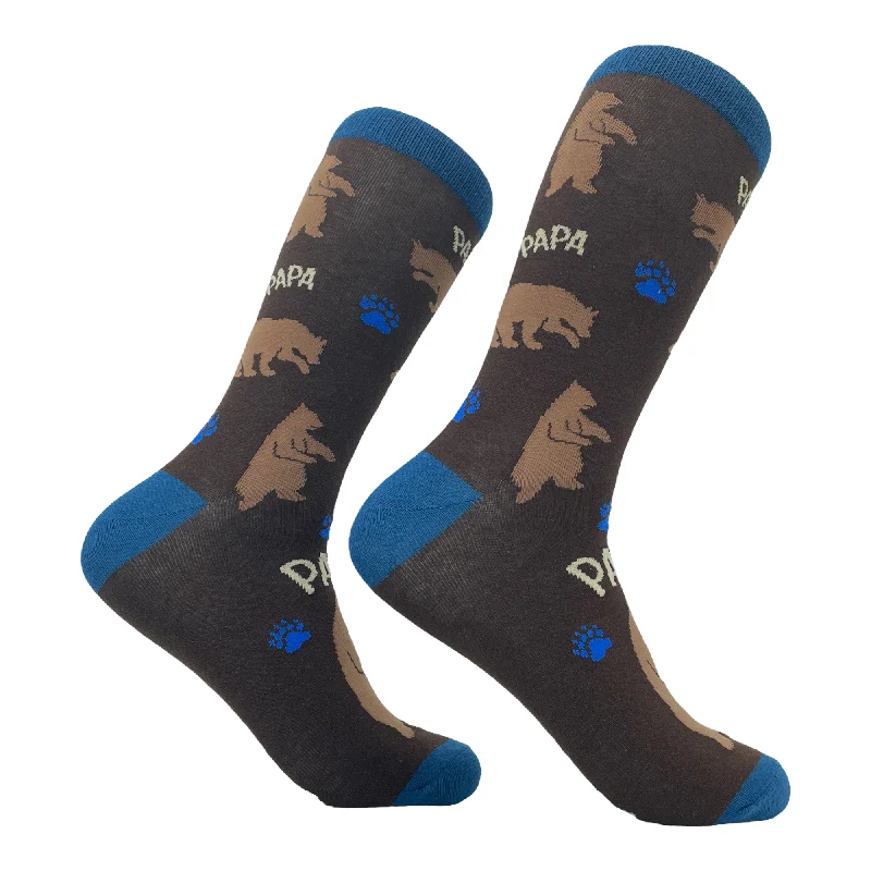 Custom Text Socks-Papa Bear Socks