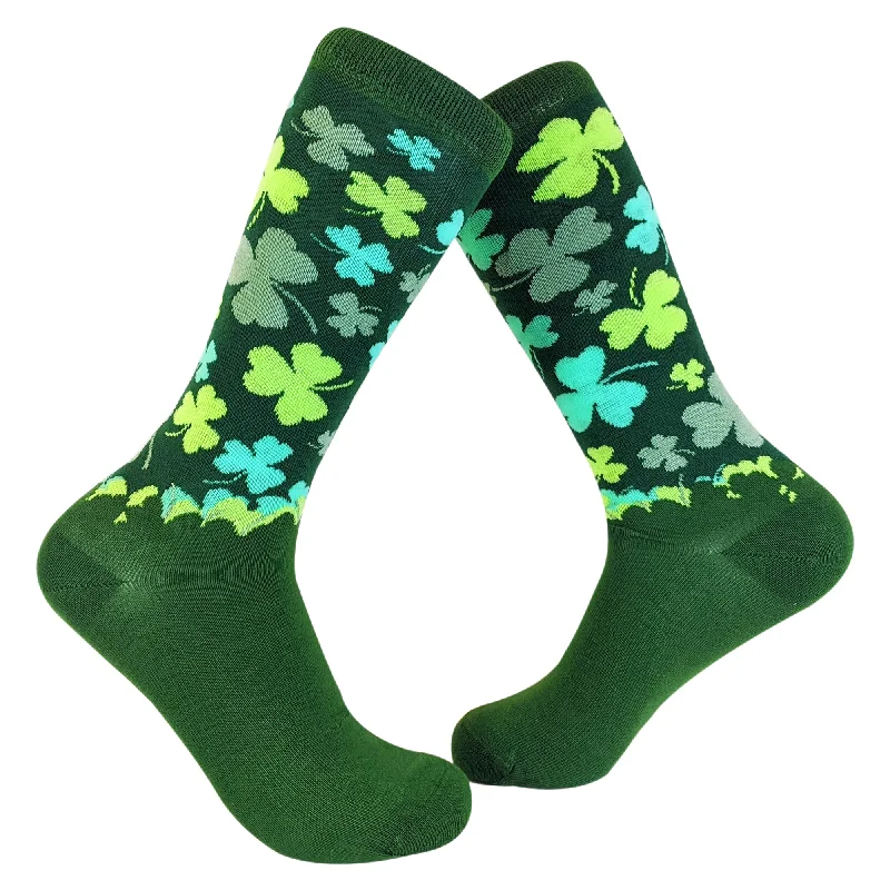 Custom Colorful Socks-Womens Shamrock Socks