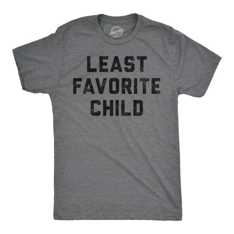 Custom T-Shirts with Mesh Fabric-Least Favorite Child Men's T Shirt