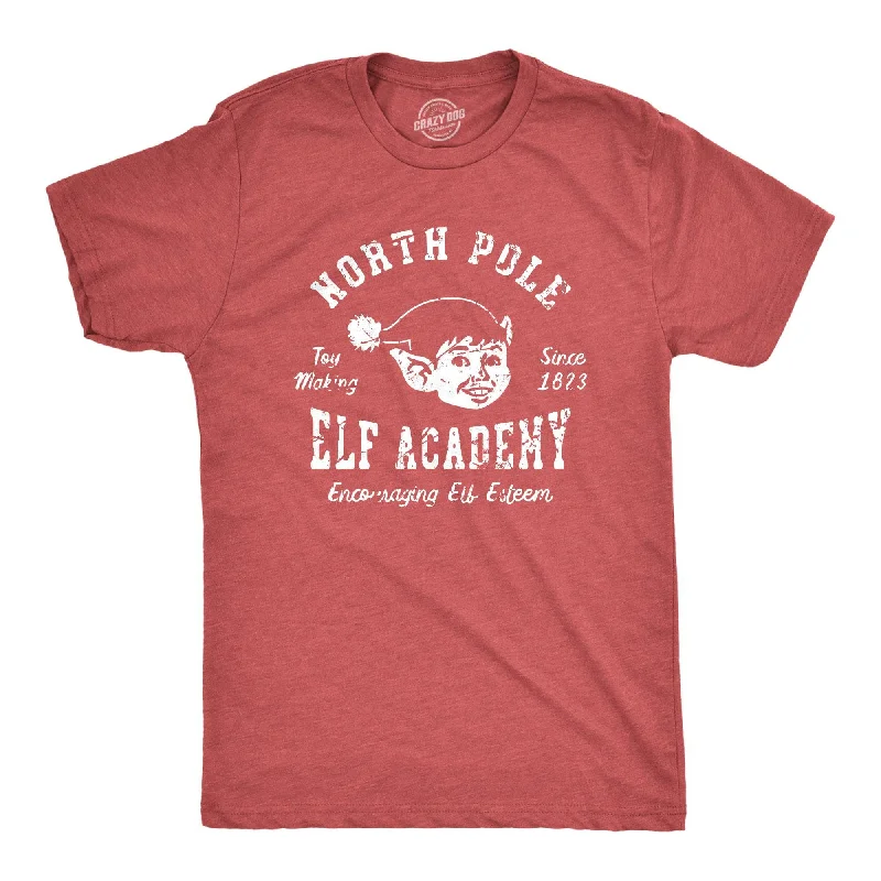 Custom T-Shirts with Nature Designs-North Pole Elf Academy Men's T Shirt