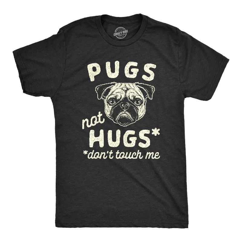 Custom T-Shirts with Multi-Color Prints-Pugs Not Hugs Coronavirus Men's T Shirt