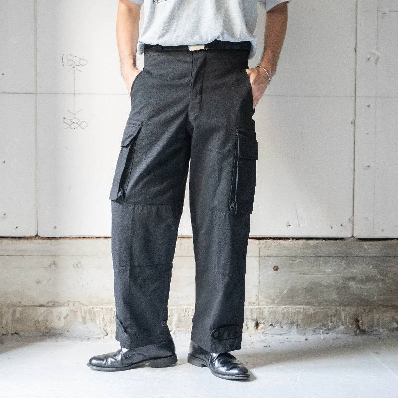 Custom Soccer Pants-1950-60s French military M47 cargo pants size21 'dead stock' -black dyed-