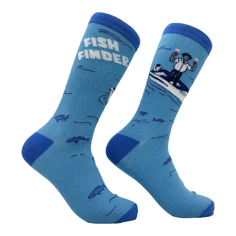 Custom Casual Socks-Men's Fish Finder Socks