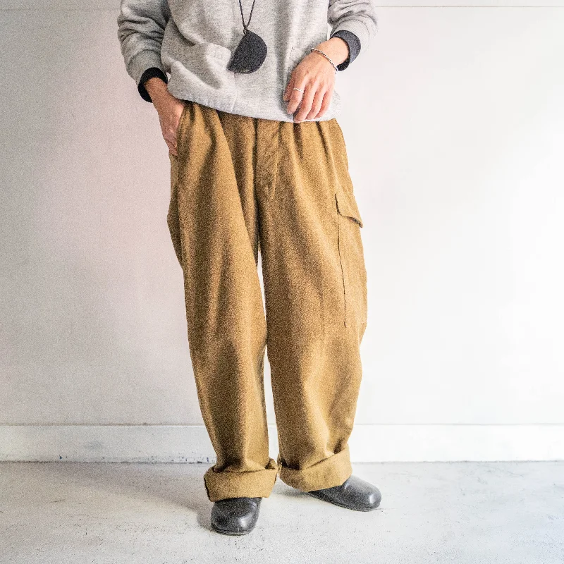 Custom Pant for Every Season-1950s Australian military brown color wool battle dress cargo pants 'dead stock'