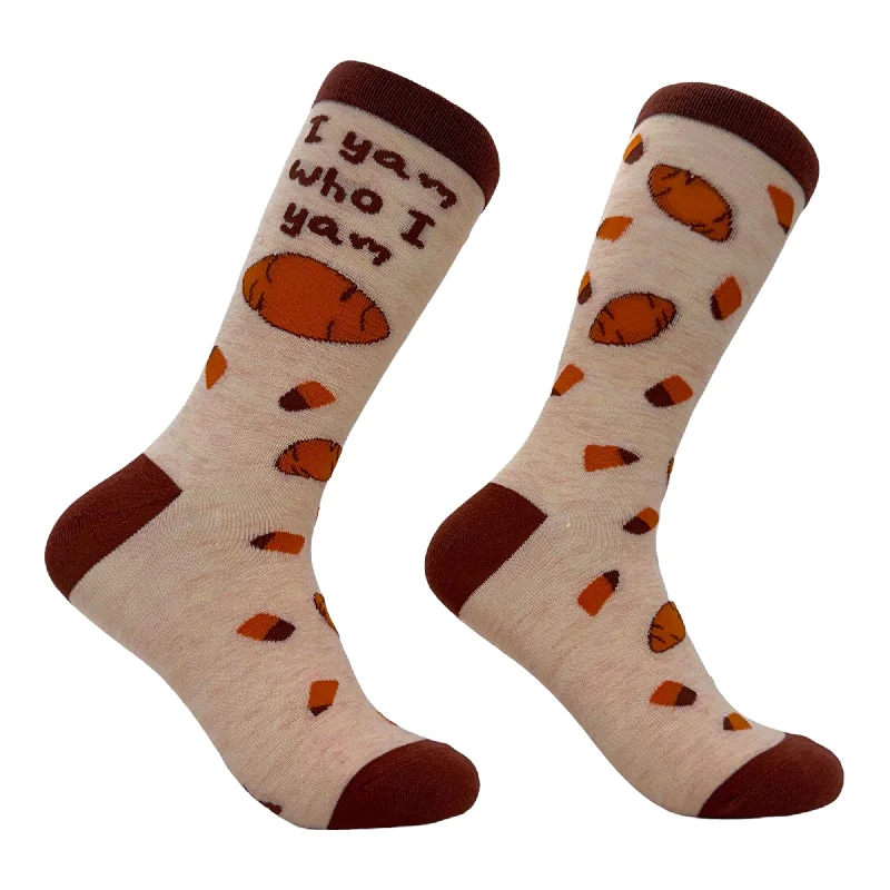 Custom Thick Cushioned Socks-Women's I Yam Who I Yam Socks