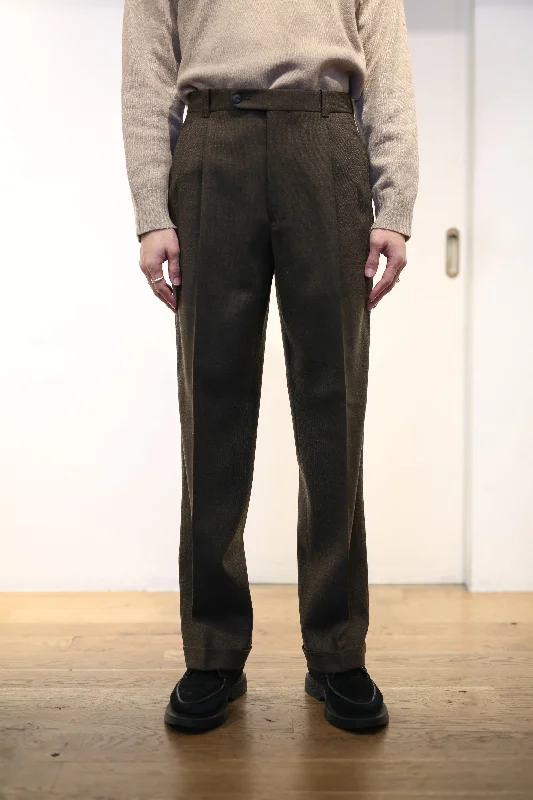 Custom Stretch Work Pants-90's WOOL STRAIGHT TROUSERS