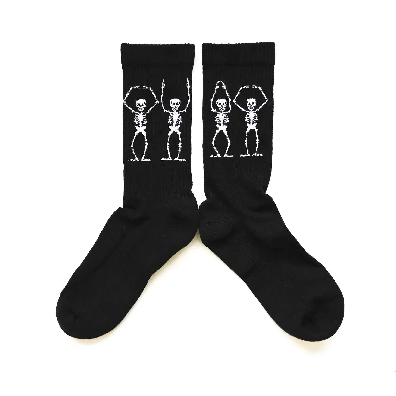 Custom Handcrafted Socks-'O-H-I-O' Skeletons Crew Socks