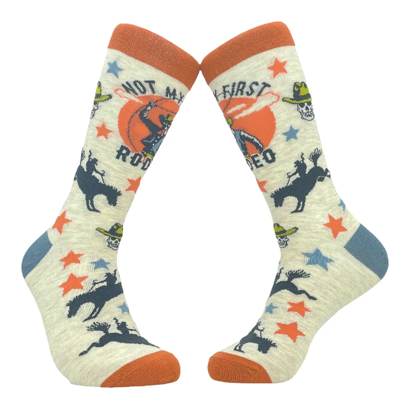 Custom Unique Socks-Men's Not My First Rodeo Socks