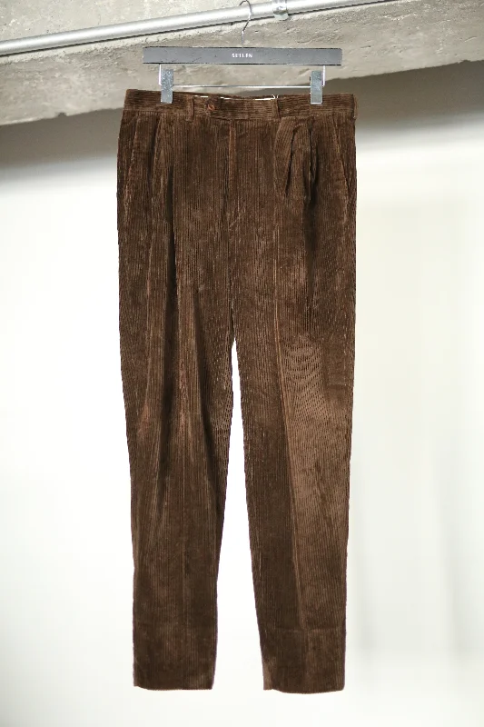 Custom Mid-Rise Pants-"Hermes" CORDUROY TROUSERS