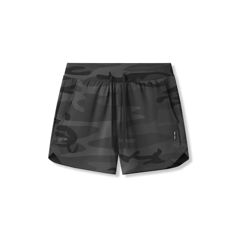 Custom Shorts for Beach Vacations-0751. Tetra-Lite® 5" Linerless Short - Black Camo "Wings"