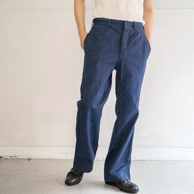 Custom Reflective Pants-1980-90s Italian military over dyed navy chino pants