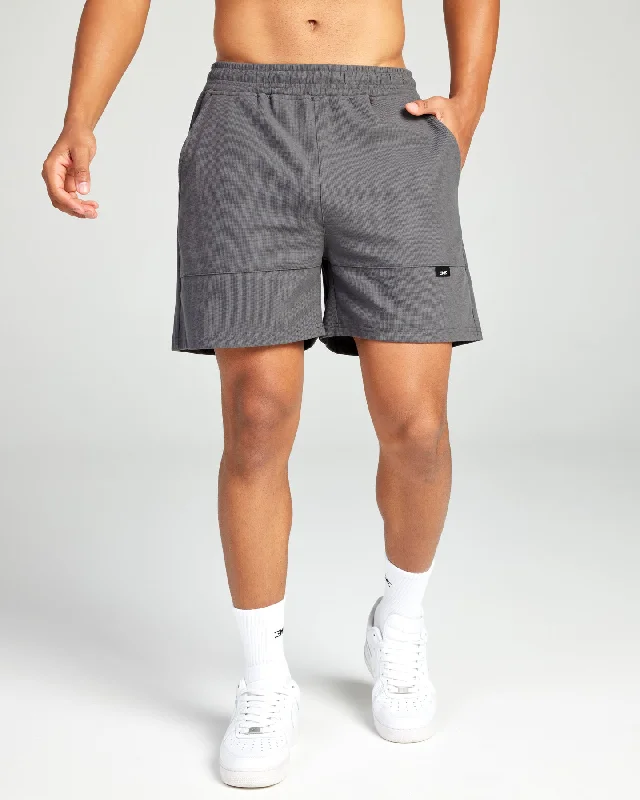 Custom Shorts for Family Reunions-Signal Waffle Shorts - Slate