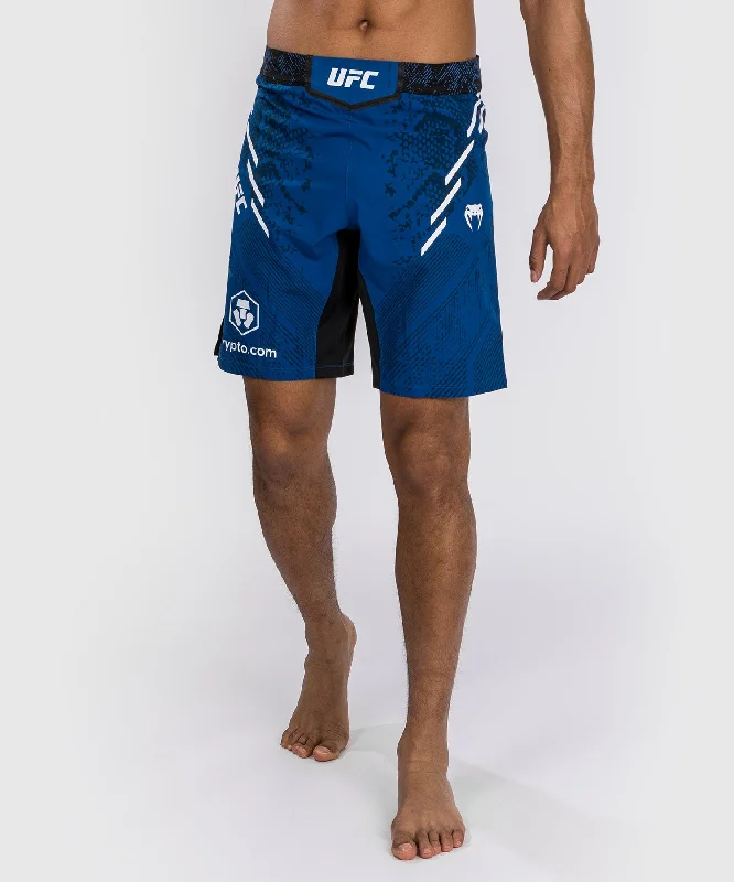 Custom Shorts for Triathlons-UFC Adrenaline by Venum Authentic Fight Night Men's Fight Short - Long Fit - Blue