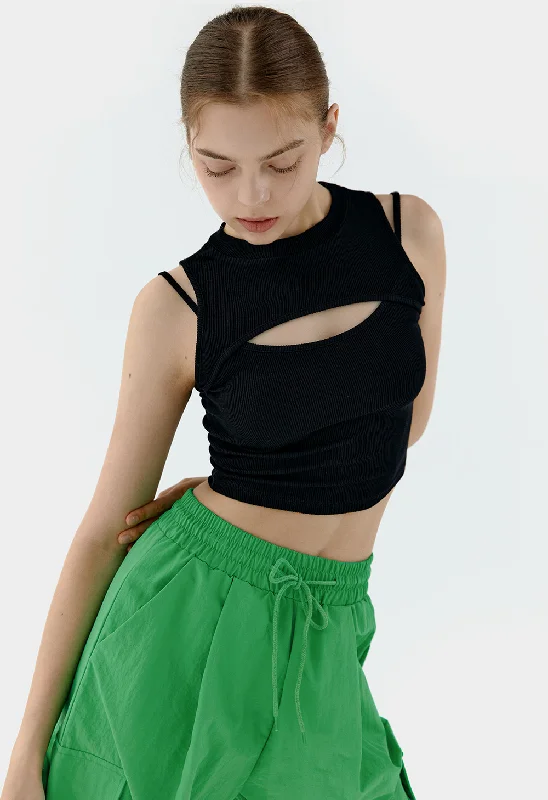 Custom Sports Pants-SS23 Conch Wear Layering Golgi Crop Top