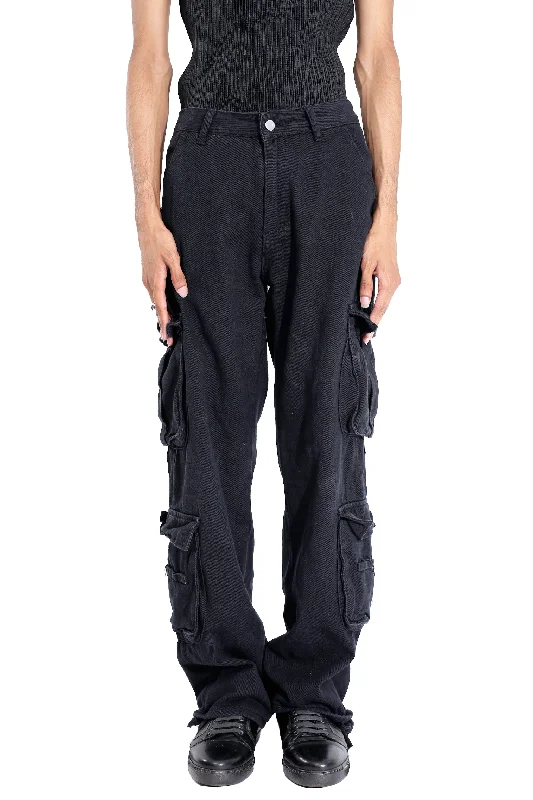 Custom Non-Pleated Pants-WIDE CARGO PANTS