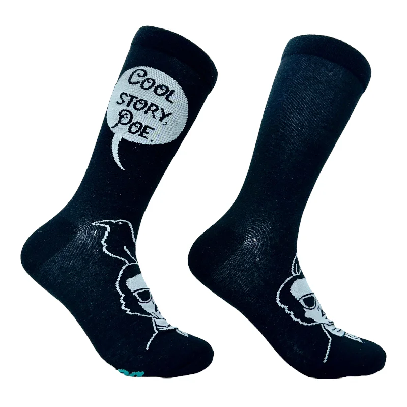 Custom Outdoor Socks-Men's Cool Story Poe Socks