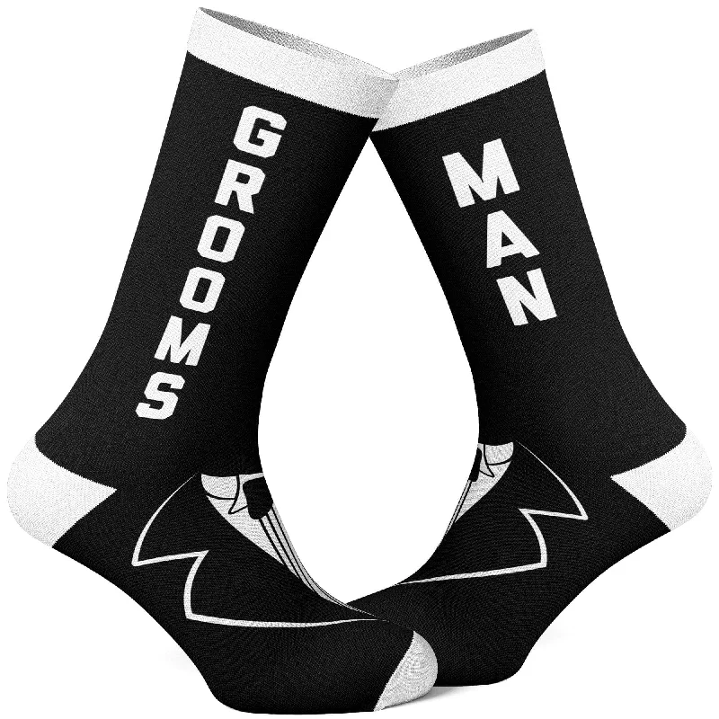 Custom Elastic Socks-Men's Grooms Man Socks