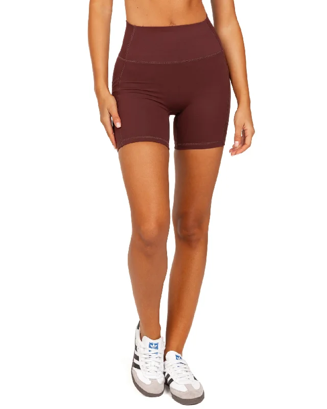 Custom Shorts with Elastic Waistband-Aura SF Ascend Shorts - Decadent Chocolate